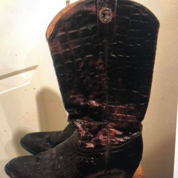 Rogers Western Alligator Rust Boots - Picture 2 of 5